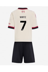 Fotbalové Dres Liverpool Florian Wirtz #7 Dětské Venkovní Oblečení 2025-26 Krátký Rukáv (+ trenýrky)